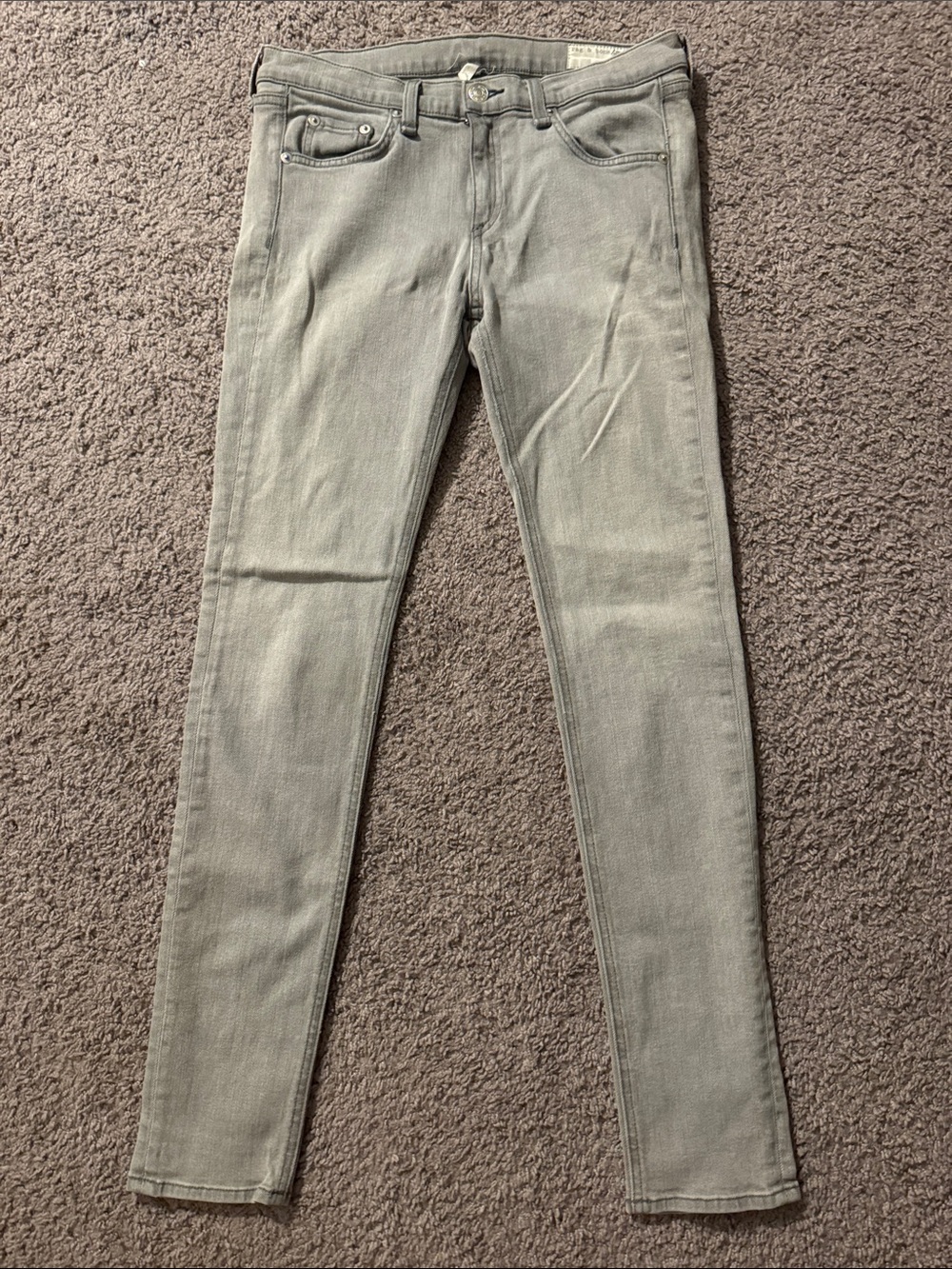 rag & bone Gray Denim Jeans Skinny Fit - Picture 1 of 12